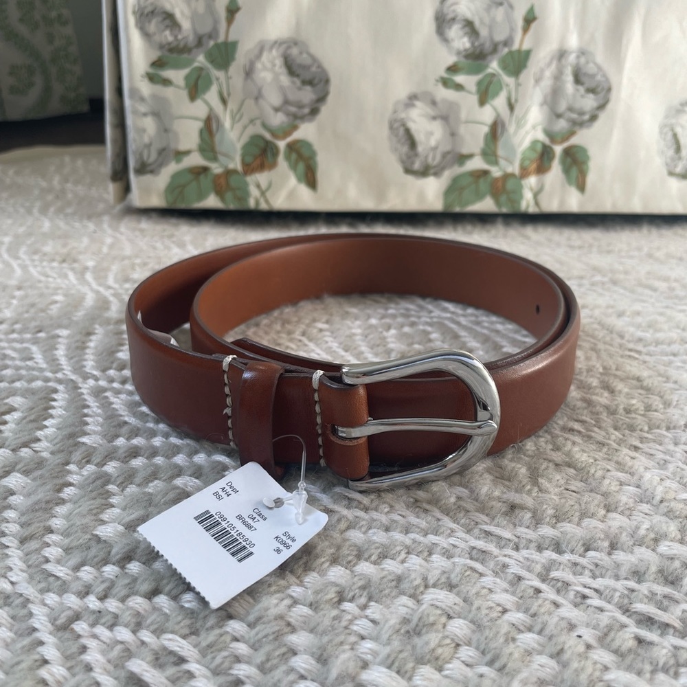 NWT J Crew Italian leather belt size 36